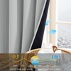 image:imageNICETOWN 100 Blackout Curtains for Bedroom Room Darkening Plylux Black Curtains 84 Inch Long Thermal Insulated Grommet Window Drapes for Living Room 52 W x 84 L 2 PanelsSliver Grey