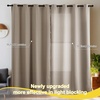 image:imageNICETOWN 100 Blackout Curtains for Bedroom Room Darkening Plylux Black Curtains 84 Inch Long Thermal Insulated Grommet Window Drapes for Living Room 52 W x 84 L 2 PanelsCappuccino