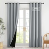 image:imageNICETOWN 100 Blackout Curtains for Bedroom Room Darkening Plylux Black Curtains 84 Inch Long Thermal Insulated Grommet Window Drapes for Living Room 52 W x 84 L 2 PanelsDove Gray