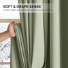 image:imageNICETOWN 100 Blackout Curtains for Bedroom Room Darkening Plylux Black Curtains 84 Inch Long Thermal Insulated Grommet Window Drapes for Living Room 52 W x 84 L 2 PanelsOlive Green