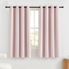 image:imageNICETOWN 100 Blackout Curtains for Bedroom Room Darkening Plylux Black Curtains 84 Inch Long Thermal Insulated Grommet Window Drapes for Living Room 52 W x 84 L 2 PanelsPink