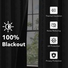 image:imageNICETOWN 100 Blackout Curtains for Bedroom Room Darkening Plylux Black Curtains 84 Inch Long Thermal Insulated Grommet Window Drapes for Living Room 52 W x 84 L 2 PanelsBohemia Indigo
