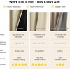 image:imageNICETOWN 100 Blackout Curtains for Bedroom Room Darkening Plylux Black Curtains 84 Inch Long Thermal Insulated Grommet Window Drapes for Living Room 52 W x 84 L 2 PanelsCream