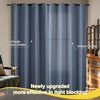 image:imageNICETOWN 100 Blackout Curtains for Bedroom Room Darkening Plylux Black Curtains 84 Inch Long Thermal Insulated Grommet Window Drapes for Living Room 52 W x 84 L 2 PanelsStone Blue