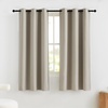 image:imageNICETOWN 100 Blackout Curtains for Bedroom Room Darkening Plylux Black Curtains 84 Inch Long Thermal Insulated Grommet Window Drapes for Living Room 52 W x 84 L 2 PanelsNatural