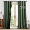 image:imageNICETOWN 100 Blackout Curtains for Bedroom Room Darkening Plylux Black Curtains 84 Inch Long Thermal Insulated Grommet Window Drapes for Living Room 52 W x 84 L 2 PanelsGreyish Green