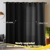 image:imageNICETOWN 100 Blackout Curtains for Bedroom Room Darkening Plylux Black Curtains 84 Inch Long Thermal Insulated Grommet Window Drapes for Living Room 52 W x 84 L 2 PanelsBlack