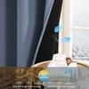 image:imageNICETOWN 100 Blackout Curtains for Bedroom Room Darkening Plylux Black Curtains 84 Inch Long Thermal Insulated Grommet Window Drapes for Living Room 52 W x 84 L 2 PanelsStone Blue