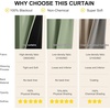 image:imageNICETOWN 100 Blackout Curtains for Bedroom Room Darkening Plylux Black Curtains 84 Inch Long Thermal Insulated Grommet Window Drapes for Living Room 52 W x 84 L 2 PanelsOlive