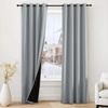 image:imageNICETOWN 100 Blackout Curtains for Bedroom Room Darkening Plylux Black Curtains 84 Inch Long Thermal Insulated Grommet Window Drapes for Living Room 52 W x 84 L 2 PanelsDove Gray