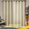 image:imageNICETOWN 100 Blackout Curtains for Bedroom Room Darkening Plylux Black Curtains 84 Inch Long Thermal Insulated Grommet Window Drapes for Living Room 52 W x 84 L 2 PanelsCream