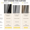 image:imageNICETOWN 100 Blackout Curtains for Bedroom Room Darkening Plylux Black Curtains 84 Inch Long Thermal Insulated Grommet Window Drapes for Living Room 52 W x 84 L 2 PanelsSilver Grey