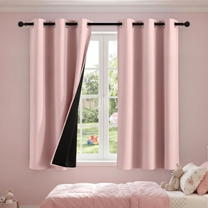 image:imageNICETOWN 100 Blackout Curtains for Bedroom Room Darkening Plylux Black Curtains 84 Inch Long Thermal Insulated Grommet Window Drapes for Living Room 52 W x 84 L 2 PanelsPeach Pink