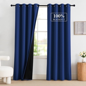 image:imageNICETOWN 100 Blackout Curtains for Bedroom Room Darkening Plylux Black Curtains 84 Inch Long Thermal Insulated Grommet Window Drapes for Living Room 52 W x 84 L 2 PanelsRoyal Blue