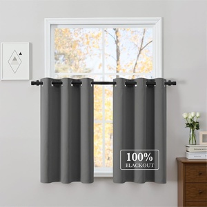 image:imageNICETOWN 100 Blackout Curtains for Bedroom Room Darkening Plylux Black Curtains 84 Inch Long Thermal Insulated Grommet Window Drapes for Living Room 52 W x 84 L 2 PanelsGrey