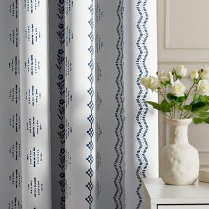 image:imageNICETOWN 100 Blackout Curtains for Bedroom Room Darkening Plylux Black Curtains 84 Inch Long Thermal Insulated Grommet Window Drapes for Living Room 52 W x 84 L 2 PanelsBohemia Indigo