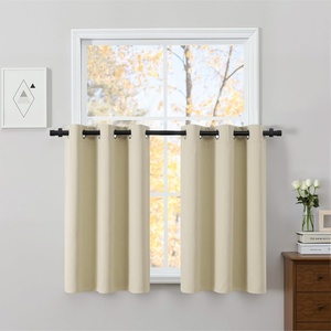 image:imageNICETOWN 100 Blackout Curtains for Bedroom Room Darkening Plylux Black Curtains 84 Inch Long Thermal Insulated Grommet Window Drapes for Living Room 52 W x 84 L 2 PanelsCream