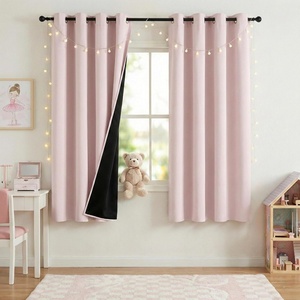 image:imageNICETOWN 100 Blackout Curtains for Bedroom Room Darkening Plylux Black Curtains 84 Inch Long Thermal Insulated Grommet Window Drapes for Living Room 52 W x 84 L 2 PanelsPink