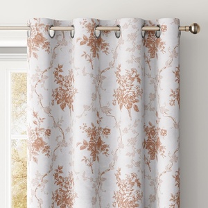 image:imageNICETOWN 100 Blackout Curtains for Bedroom Room Darkening Plylux Black Curtains 84 Inch Long Thermal Insulated Grommet Window Drapes for Living Room 52 W x 84 L 2 PanelsRose Taupe
