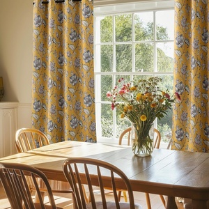 image:imageNICETOWN 100 Blackout Curtains for Bedroom Room Darkening Plylux Black Curtains 84 Inch Long Thermal Insulated Grommet Window Drapes for Living Room 52 W x 84 L 2 PanelsAntique Floraison Oak Brown