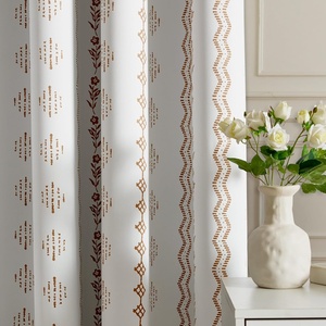 image:imageNICETOWN 100 Blackout Curtains for Bedroom Room Darkening Plylux Black Curtains 84 Inch Long Thermal Insulated Grommet Window Drapes for Living Room 52 W x 84 L 2 PanelsBohemia Terracotta