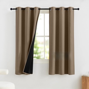 image:imageNICETOWN 100 Blackout Curtains for Bedroom Room Darkening Plylux Black Curtains 84 Inch Long Thermal Insulated Grommet Window Drapes for Living Room 52 W x 84 L 2 PanelsKhaki
