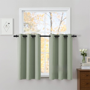 image:imageNICETOWN 100 Blackout Curtains for Bedroom Room Darkening Plylux Black Curtains 84 Inch Long Thermal Insulated Grommet Window Drapes for Living Room 52 W x 84 L 2 PanelsSage Green