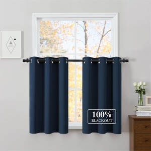 image:imageNICETOWN 100 Blackout Curtains for Bedroom Room Darkening Plylux Black Curtains 84 Inch Long Thermal Insulated Grommet Window Drapes for Living Room 52 W x 84 L 2 PanelsNavy