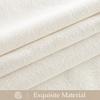 image:imageNICETOWN Linen Curtains 96 inch Long 2 Panels Set 55 Wide Thick Organic Flax Linen Blend Privacy Window Drapes Rod Pocket amp Back Tab with Light Filtering for BedroomLiving Room W55 x L96Cream