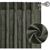 image:imageNICETOWN Linen Curtains 96 inch Long 2 Panels Set 55 Wide Thick Organic Flax Linen Blend Privacy Window Drapes Rod Pocket amp Back Tab with Light Filtering for BedroomLiving Room W55 x L96Greyish Moss