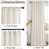 image:imageNICETOWN Linen Curtains 96 inch Long 2 Panels Set 55 Wide Thick Organic Flax Linen Blend Privacy Window Drapes Rod Pocket amp Back Tab with Light Filtering for BedroomLiving Room W55 x L96Cream