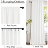 image:imageNICETOWN Linen Curtains 96 inch Long 2 Panels Set 55 Wide Thick Organic Flax Linen Blend Privacy Window Drapes Rod Pocket amp Back Tab with Light Filtering for BedroomLiving Room W55 x L96White