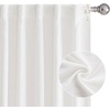 image:imageNICETOWN Linen Curtains 96 inch Long 2 Panels Set 55 Wide Thick Organic Flax Linen Blend Privacy Window Drapes Rod Pocket amp Back Tab with Light Filtering for BedroomLiving Room W55 x L96Snow White