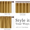 image:imageNICETOWN Linen Curtains 96 inch Long 2 Panels Set 55 Wide Thick Organic Flax Linen Blend Privacy Window Drapes Rod Pocket amp Back Tab with Light Filtering for BedroomLiving Room W55 x L96Gold Brown
