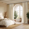 image:imageNICETOWN Linen Curtains 96 inch Long 2 Panels Set 55 Wide Thick Organic Flax Linen Blend Privacy Window Drapes Rod Pocket amp Back Tab with Light Filtering for BedroomLiving Room W55 x L96Natural