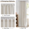 image:imageNICETOWN Linen Curtains 96 inch Long 2 Panels Set 55 Wide Thick Organic Flax Linen Blend Privacy Window Drapes Rod Pocket amp Back Tab with Light Filtering for BedroomLiving Room W55 x L96Fog Grey