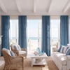 image:imageNICETOWN Linen Curtains 96 inch Long 2 Panels Set 55 Wide Thick Organic Flax Linen Blend Privacy Window Drapes Rod Pocket amp Back Tab with Light Filtering for BedroomLiving Room W55 x L96Stone Blue