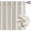 image:imageNICETOWN Linen Curtains 96 inch Long 2 Panels Set 55 Wide Thick Organic Flax Linen Blend Privacy Window Drapes Rod Pocket amp Back Tab with Light Filtering for BedroomLiving Room W55 x L96Fog Grey