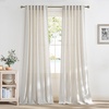 image:imageNICETOWN Linen Curtains 96 inch Long 2 Panels Set 55 Wide Thick Organic Flax Linen Blend Privacy Window Drapes Rod Pocket amp Back Tab with Light Filtering for BedroomLiving Room W55 x L96Linen