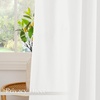 image:imageNICETOWN Linen Curtains 96 inch Long 2 Panels Set 55 Wide Thick Organic Flax Linen Blend Privacy Window Drapes Rod Pocket amp Back Tab with Light Filtering for BedroomLiving Room W55 x L96White