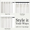 image:imageNICETOWN Linen Curtains 96 inch Long 2 Panels Set 55 Wide Thick Organic Flax Linen Blend Privacy Window Drapes Rod Pocket amp Back Tab with Light Filtering for BedroomLiving Room W55 x L96Pure White