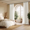 image:imageNICETOWN Linen Curtains 96 inch Long 2 Panels Set 55 Wide Thick Organic Flax Linen Blend Privacy Window Drapes Rod Pocket amp Back Tab with Light Filtering for BedroomLiving Room W55 x L96Vanilla