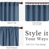 image:imageNICETOWN Linen Curtains 96 inch Long 2 Panels Set 55 Wide Thick Organic Flax Linen Blend Privacy Window Drapes Rod Pocket amp Back Tab with Light Filtering for BedroomLiving Room W55 x L96Stone Blue