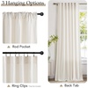 image:imageNICETOWN Linen Curtains 96 inch Long 2 Panels Set 55 Wide Thick Organic Flax Linen Blend Privacy Window Drapes Rod Pocket amp Back Tab with Light Filtering for BedroomLiving Room W55 x L96Cream