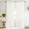 image:imageNICETOWN Linen Curtains 96 inch Long 2 Panels Set 55 Wide Thick Organic Flax Linen Blend Privacy Window Drapes Rod Pocket amp Back Tab with Light Filtering for BedroomLiving Room W55 x L96White
