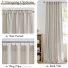 image:imageNICETOWN Linen Curtains 96 inch Long 2 Panels Set 55 Wide Thick Organic Flax Linen Blend Privacy Window Drapes Rod Pocket amp Back Tab with Light Filtering for BedroomLiving Room W55 x L96Burlywood Birch