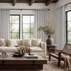 image:imageNICETOWN Linen Curtains 96 inch Long 2 Panels Set 55 Wide Thick Organic Flax Linen Blend Privacy Window Drapes Rod Pocket amp Back Tab with Light Filtering for BedroomLiving Room W55 x L96Seedpearl