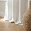 image:imageNICETOWN Linen Curtains 96 inch Long 2 Panels Set 55 Wide Thick Organic Flax Linen Blend Privacy Window Drapes Rod Pocket amp Back Tab with Light Filtering for BedroomLiving Room W55 x L96Pure White