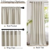 image:imageNICETOWN Linen Curtains 96 inch Long 2 Panels Set 55 Wide Thick Organic Flax Linen Blend Privacy Window Drapes Rod Pocket amp Back Tab with Light Filtering for BedroomLiving Room W55 x L96Beige