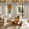 image:imageNICETOWN Linen Curtains 96 inch Long 2 Panels Set 55 Wide Thick Organic Flax Linen Blend Privacy Window Drapes Rod Pocket amp Back Tab with Light Filtering for BedroomLiving Room W55 x L96Taupe